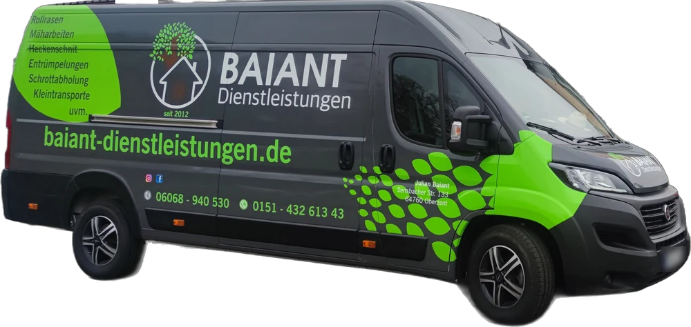 Transporter von Baiant Dienstleistungen – Gartenpflege im Odenwald